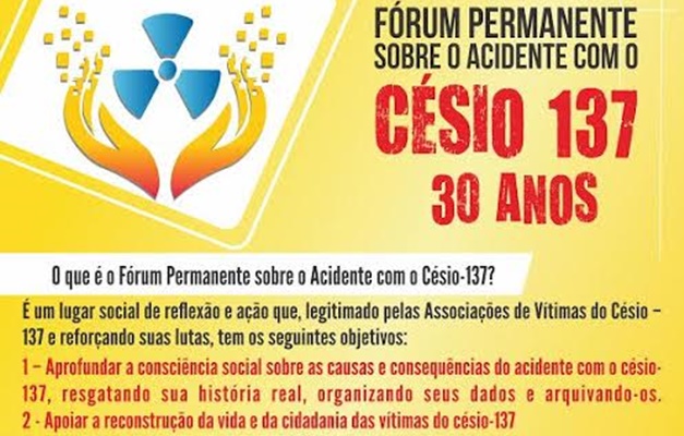 Fórum permanente sobre acidente com Césio 137 será lançado em Goiânia