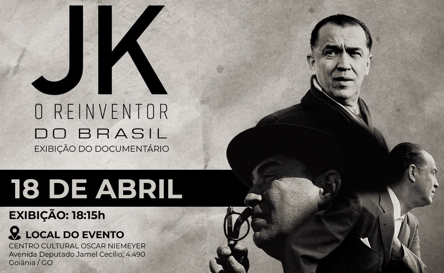 Goiânia recebe o lançamento do documentário 'JK, O Reinventor do Brasil'
