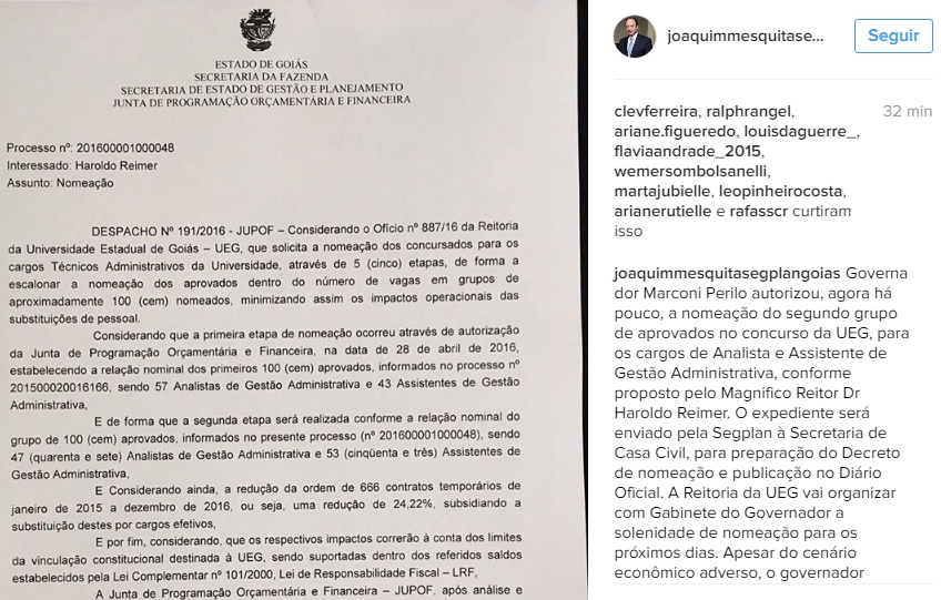 Governador autoriza nomeação de novos concursados da UEG, afirma Mesquita