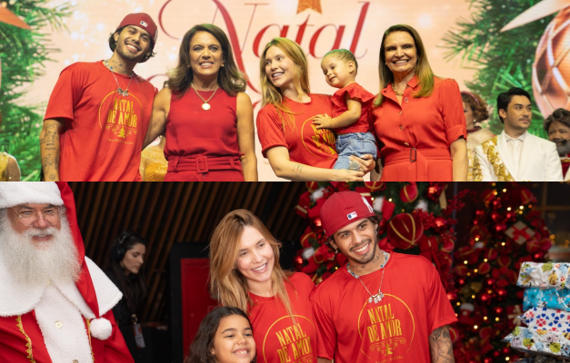 Gracinha Caiado recebe Virgínia e Zé Felipe no Natal do Bem em Goiânia