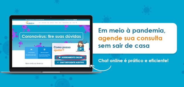 Grupo América disponibiliza chat para agendamentos de consulta on-line