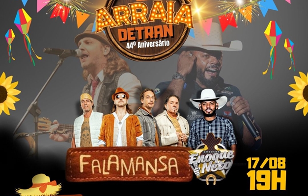Grupo Falamansa realiza apresentação no Arraiá do Detran Goiás