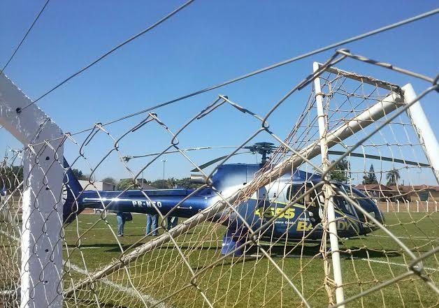 Helicóptero usado na campanha de Alexandre Baldy faz pouso forçado