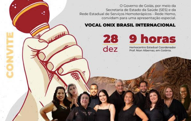 Hemocentro recebe Vocal Onix Nações Brasil Internacional em Goiânia