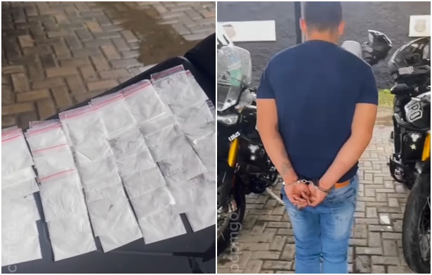 Homem é preso com 100 porções de cocaína no Terminal do Dergo, em Goiânia