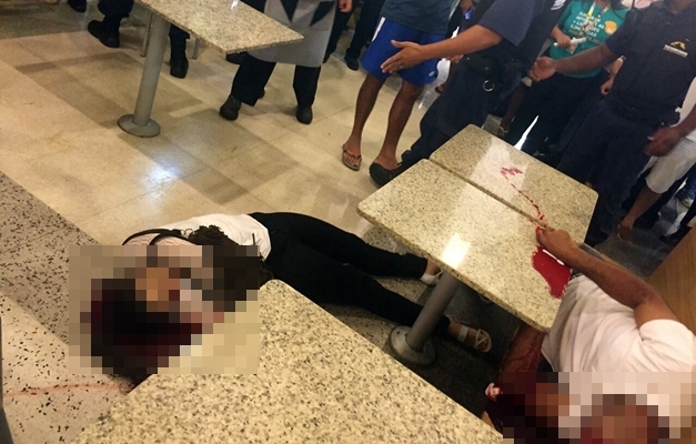 Homem mata mulher a tiros em praça de alimentação de shopping 