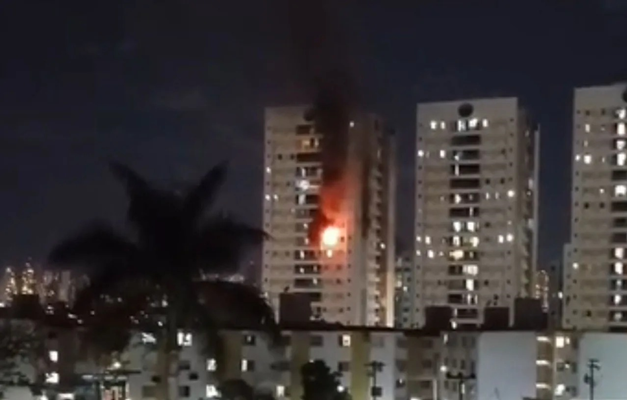 Incêndio em apartamento assusta moradores da Vila dos Alpes em Goiânia 
