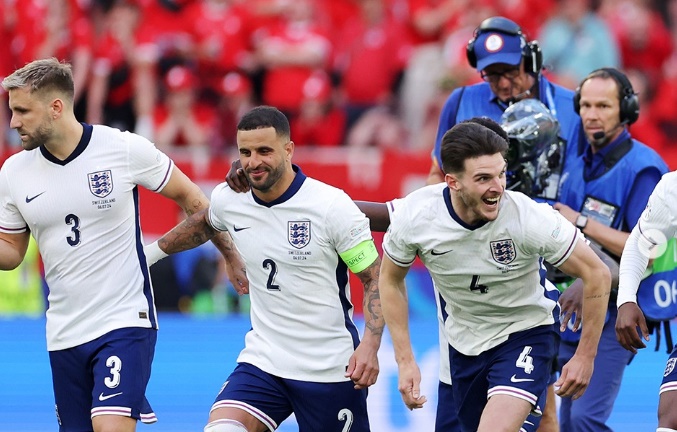 Inglaterra supera a Suíça nos pênaltis e avança às semifinais da Eurocopa