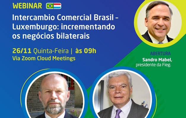 Intercâmbio Comercial Brasil-Luxemburgo pauta conferência on-line da Fieg