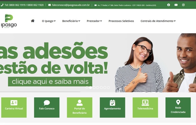 Ipasgo Saúde lança site com promessa de facilitar a vida do beneficiário