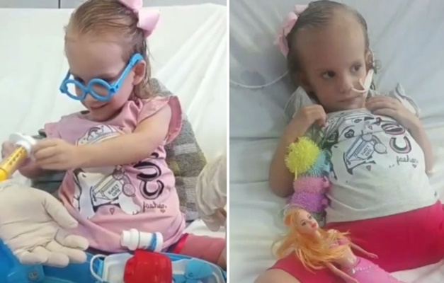 Já na enfermaria, Heloá e Valentina brincam e interagem com a equipe