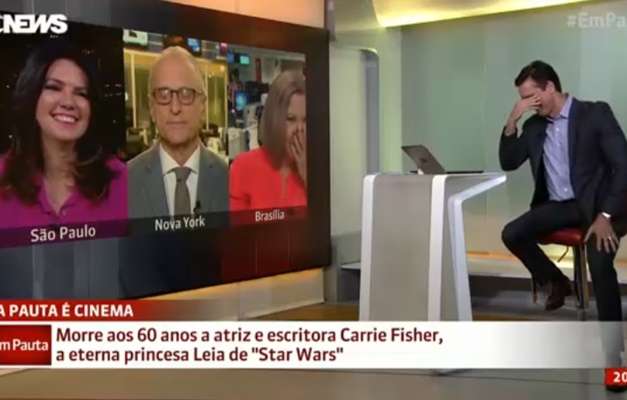 Jorge Pontual imita Chewbacca ao comentar morte de Carrie Fisher