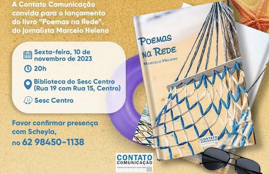 Jornalista Marcelo Heleno lança coletânea de poesias em Goiânia 