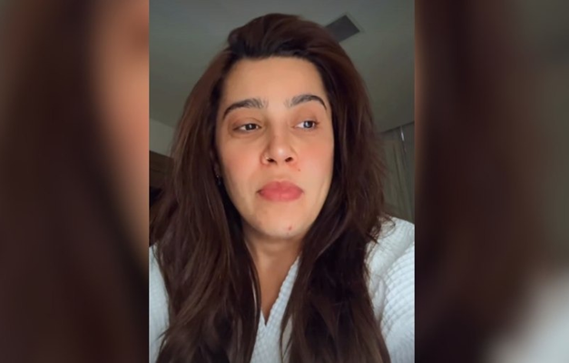 Lauana Prado chora ao falar sobre pouso de emergência em Goiânia