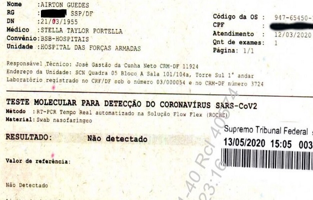 Laudos apontam que exames de Bolsonaro deram negativo para covid ...