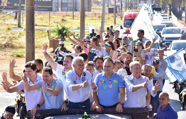 Leandro Vilela abre campanha ao lado de Caiado, Daniel Vilela e Mendanha