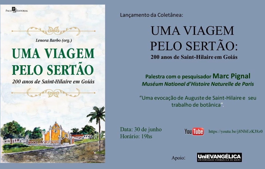 Livro aborda bicentenário da viagem de Saint-Hilaire a Goiás