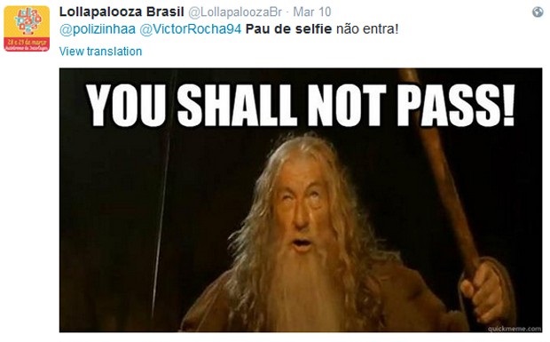 Lollapalooza proíbe entrada com pau de selfie no festival em São Paulo