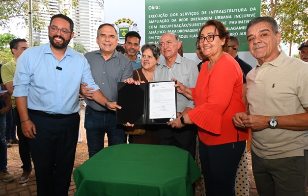 Mabel assina ordem de serviço para drenagem no entorno do Parque Flamboyant