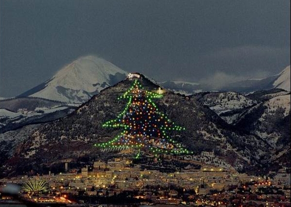 Maior árvore de Natal do mundo é acesa na Itália - @aredacao