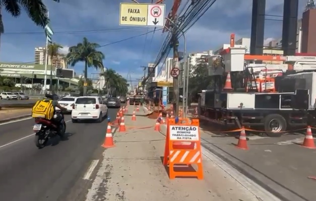 Manutenção emergencial interdita faixa da Avenida 85 com T-60 em Goiânia