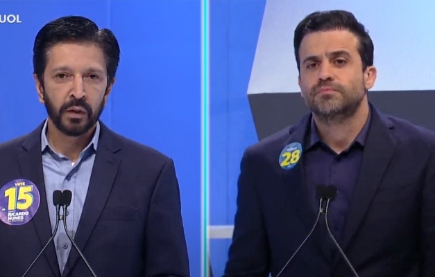 Marçal e Nunes batem boca em debate dos candidatos pela prefeitura de SP