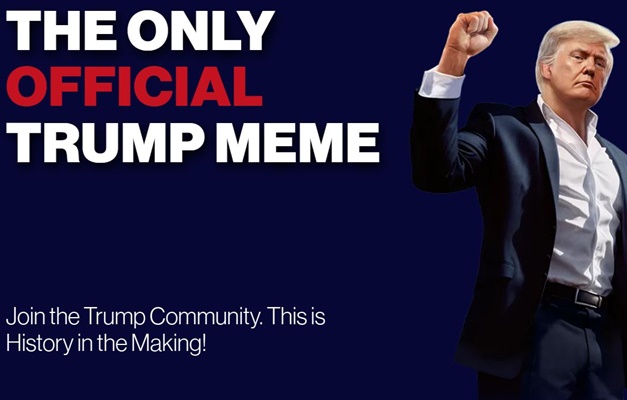 Meme coin de Trump atinge valor de mercado de US$ 10 bilhões