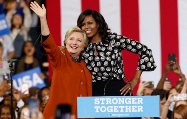 Michelle Obama faz primeira aparição em campanha e apoia Hillary