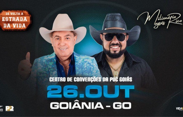 Milionário fará show ao lado do filho de José Rico em Goiânia