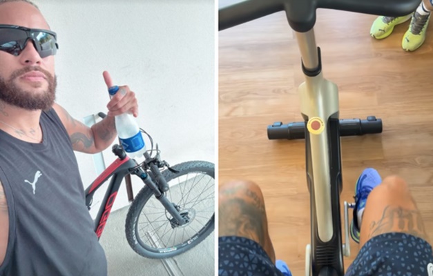 Neymar compartilha imagens de momentos 'fitness' após comentários sobre sua aparência