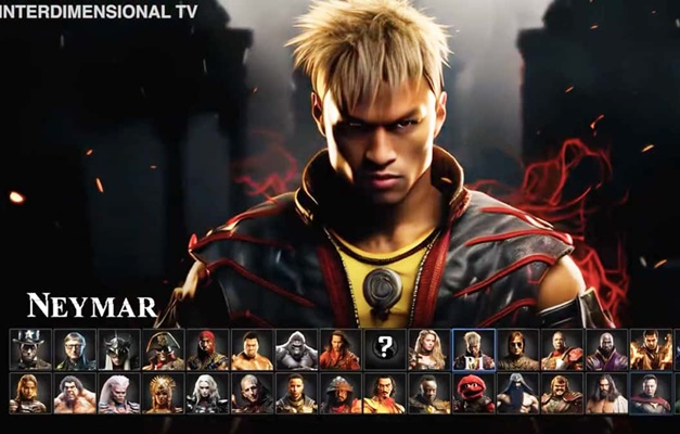 Neymar e Pelé viram lutadores do Mortal Kombat em versão criada por IA