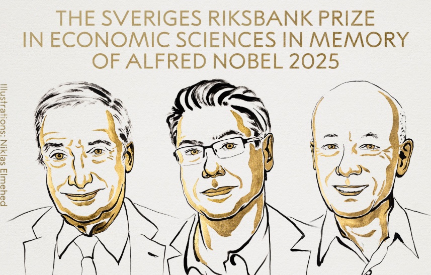 Nobel de Economia vai para trio que explicou o crescimento econômico impulsionado pela inovação