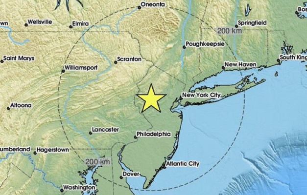 Nova Jersey registra tremor de magnitude estimada em 4,7 nos EUA
