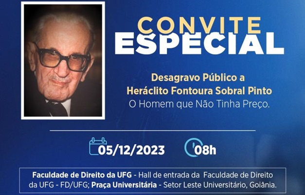 OAB-GO realiza desagravo público em favor de Heráclito Sobral Pinto