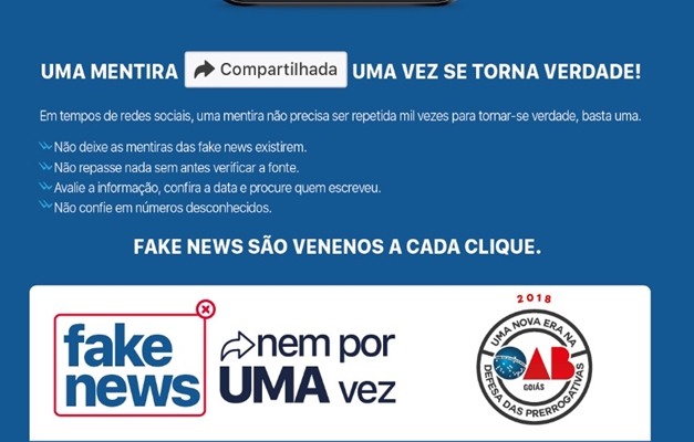 OAB Goiás lança campanha para combater Fake News 