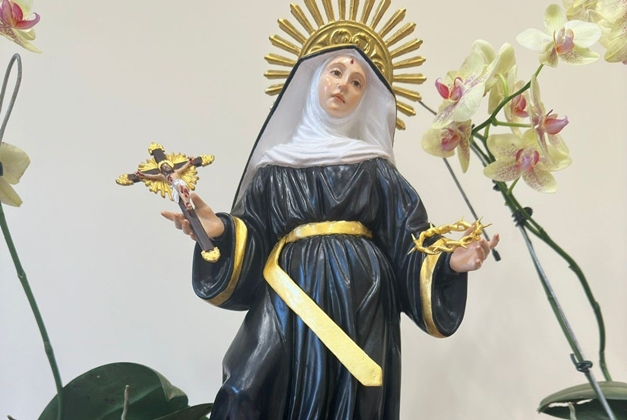 Paróquia de Goiânia recebe imagem peregrina de Santa Rita de Cássia 