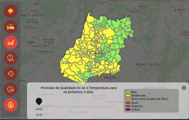 Plataforma da UFG apresenta dados sobre qualidade do ar em Goiás 