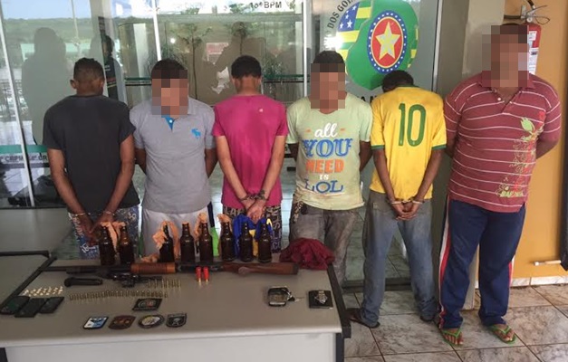PM detém sete suspeitos de participar de ação criminosa em Jataí (GO)