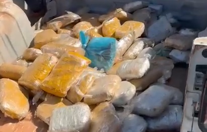 Polícia apreende carga de skunk escondida em picape na BR-060, em Indiara