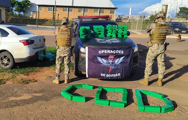 Polícia Militar apreende carro com 100 kg de maconha em Cristalina