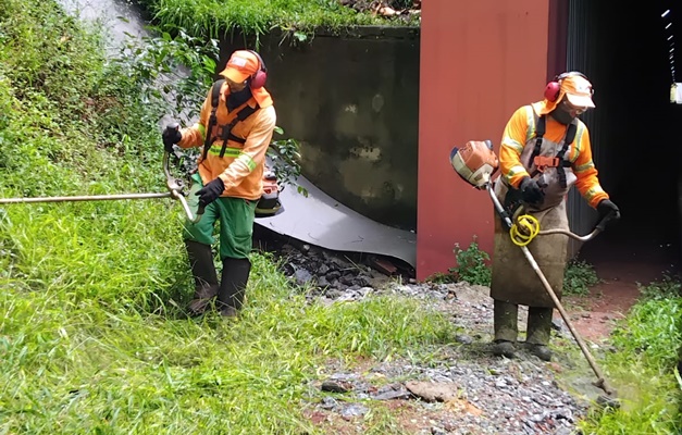 Prefeitura de Goiânia faz operação de roçagem na Marginal Botafogo