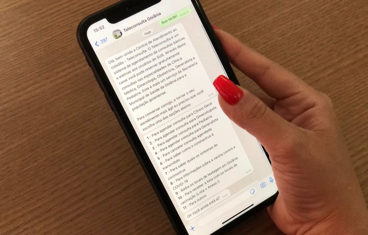 Prefeitura de Goiânia libera agendamento de consultas pelo WhatsApp
