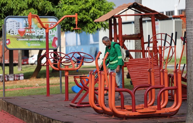 Prefeitura realiza revitalização de praças e academias abertas em Aparecida