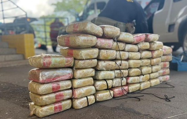 PRF apreende drogas transportadas em caminhão-cegonha na cidade de Aparecida