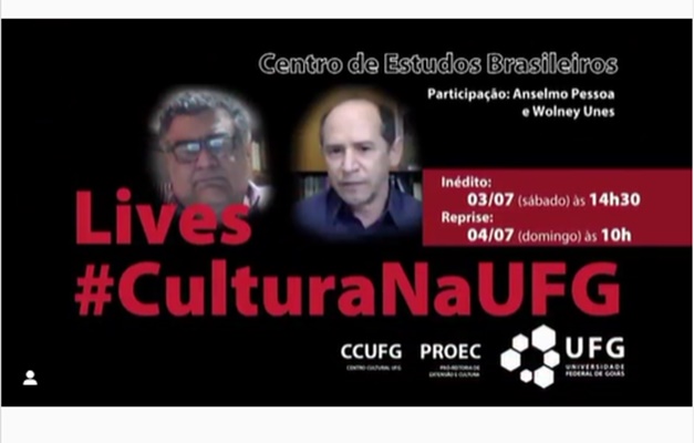 Programa Lives Cultura na UFG aborda o Centro de Estudos Brasileiros