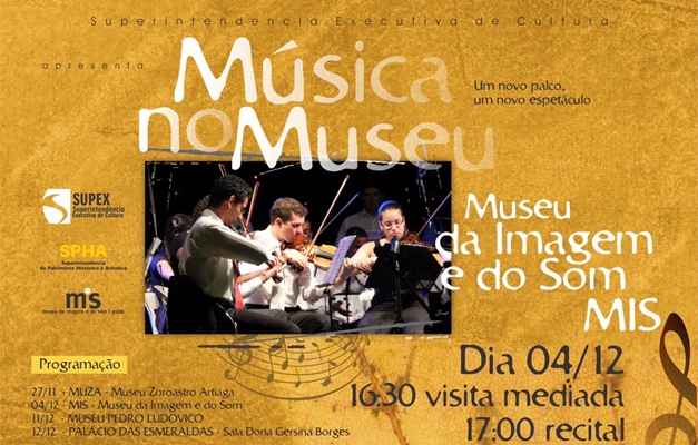 Projeto Música no Museu começa nesta terça-feira (4/12) em Goiânia