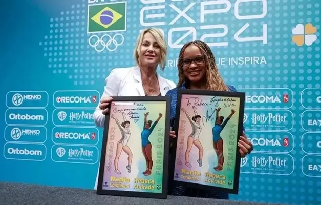 Rebeca Andrade se encontra com Nadia Comaneci, canta e pede pausa: 'Estou cansada'