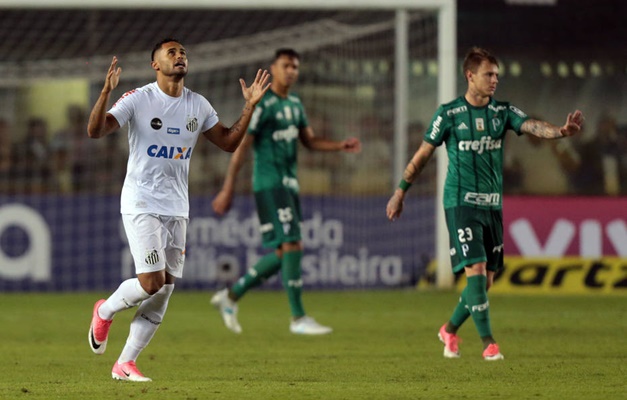 Santos supera o Palmeiras e chega à terceira vitória seguida no Brasileirão