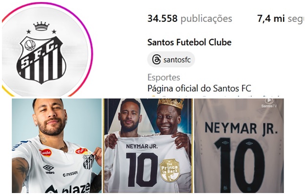 Santos ultrapassa seguidores de Palmeiras e São Paulo nas redes sociais