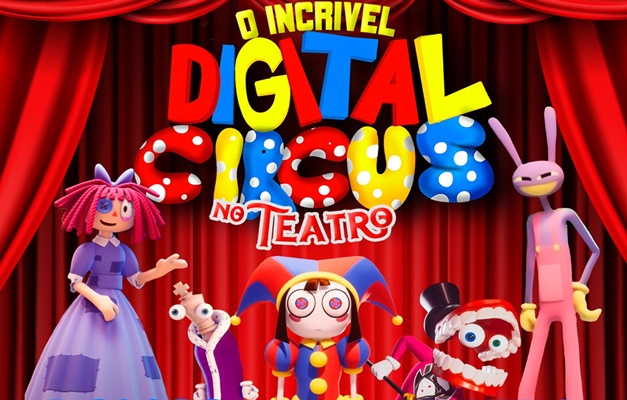 Teatro Goiânia recebe “O Incrível Digital Circus” neste domingo (28/04)